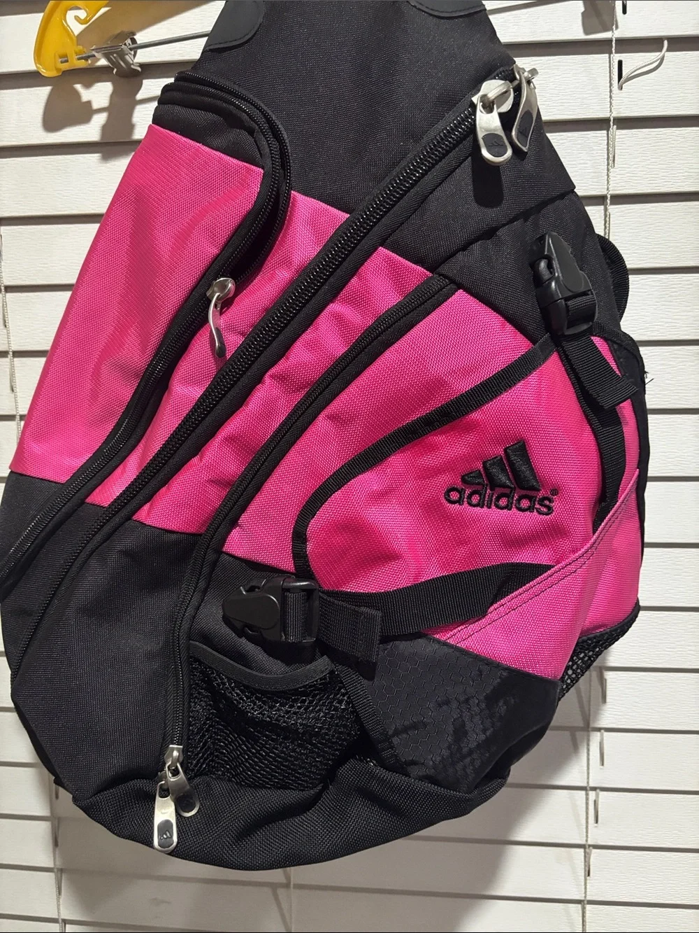 adidas Pink and Black Load Spring Sling Backpack for Women - Picture 2 of 9